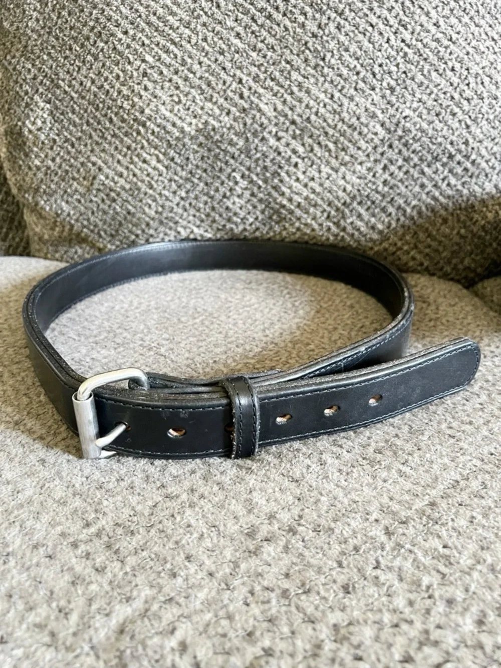 Hanks Belts Men’s Steel Core Heavy Duty Black Leather Belt Size 42
